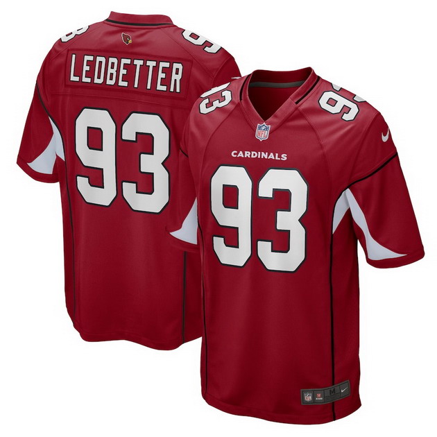 mens nike jonathan ledbetter cardinal arizona cardinals game jersey